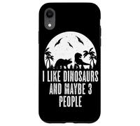 Carcasa para iPhone XR Me Gustan los Dinosaurios y Tal Vez 3 Personas Dinos T-Rex Lover Primeval