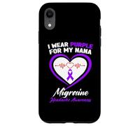 Carcasa para iPhone XR Me Pongo púrpura para la Conciencia del Dolor de Cabeza por migraña de mi Abuela