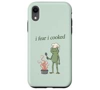 Carcasa para iPhone XR Me temo Que cociné a Frog Chef Burning Food, Divertido Meme de Weirdcore