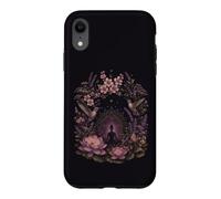 Carcasa para iPhone XR Meditación Lotus Colibrí Floral Mandala Luna Yoga