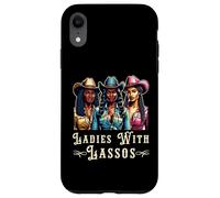 Carcasa para iPhone XR Melanin Cowgirls Ladies with Lassos African American Cowgirl