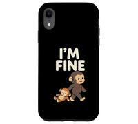 Carcasa para iPhone XR Meme de Mono bebé Triste con un Juguete Naranja Estoy Bien