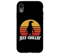 Carcasa para iPhone XR Mens Womens Kids Retro Vintage Just Chillin' Penguin Lover