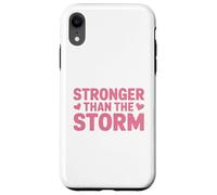 Carcasa para iPhone XR Mensaje de fe Cristiana más Fuerte Que la tormenta