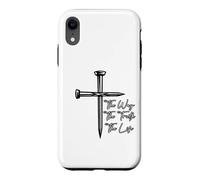 Carcasa para iPhone XR Mensaje Inspirador de The Way The Truth The Life Sacrifice
