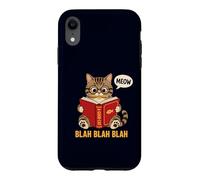 Carcasa para iPhone XR Meow Blah Blah Blah Lector introvertido & Humor Amante de los Libros