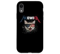 Carcasa para iPhone XR Meowica USA American Flag Cat Funny Patriotic 4th of July