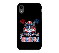 Carcasa para iPhone XR Merica USA American Flag Patriotic Happy 4th of July Cat