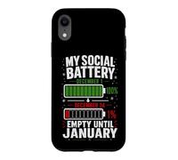 Carcasa para iPhone XR Mi batería Social vacía hasta enero Navidad Divertida