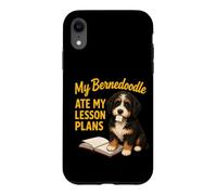 Carcasa para iPhone XR Mi Bernedoodle se comió mis Planes de lecciones Funny Teacher
