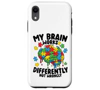 Carcasa para iPhone XR Mi Cerebro Funciona de Manera Diferente Goteo de Conciencia sobre el Autismo