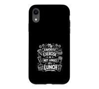 Carcasa para iPhone XR Mi Ejercicio Favorito es la Comida Humor Gym