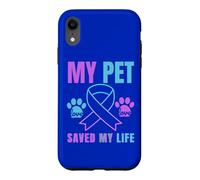 Carcasa para iPhone XR Mi Mascota salvó mi Vida Prevención del Suicidio Emocional Perro Gato