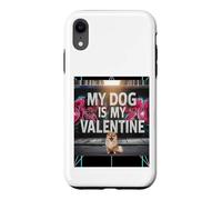 Carcasa para iPhone XR Mi Perro es mi Amante de los Perros del Graffiti Callejero de Pomerania de San Valentín
