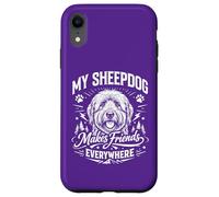Carcasa para iPhone XR Mi Perro Pastor Hace Amigos en Todas Partes - Old English Sheepdog