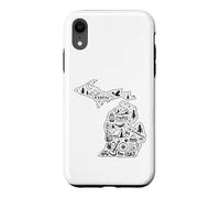 Carcasa para iPhone XR Michigan Camping Adventure UP & Lower Peninsula Outdoor