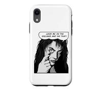 Carcasa para iPhone XR Mírame En El Delineador De Ojos Y Di Que Pop Art EMO Goth Girl