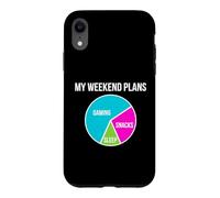Carcasa para iPhone XR Mis Planes de Fin de Semana Gaming Snacks Sleep Video Game Player