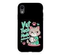 Carcasa para iPhone XR Modo Vet Tech Activado Funny Cat Veterinary