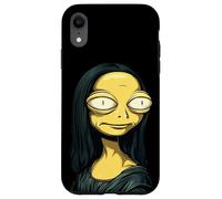 Carcasa para iPhone XR Mona Lisa Divertida en Alien Busca de Amantes del Espacio y el Arte