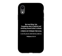 Carcasa para iPhone XR Motivational Christian Bible Verse Philippians 3 13-14 Faith