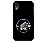 Carcasa para iPhone XR Mountain Biking Cyclist Eat Sleep Pedal Repeat