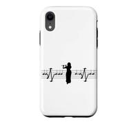 Carcasa para iPhone XR Músico con Flauta travesera ECG Notas Musicales flautista travesera