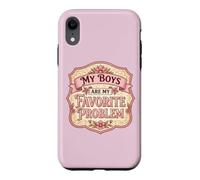 Carcasa para iPhone XR My Boys Are My Favorite Problem Divertido Día de la Madre Mamá Hijos
