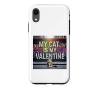 Carcasa para iPhone XR My Cat Is My Valentine Maine Coon Street Graffiti Amante de los Gatos