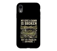 Carcasa para iPhone XR My Give A Damn Is Broken Funny Retirement Fishing Dad