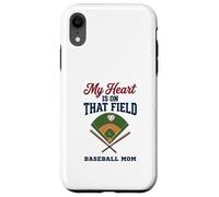 Carcasa para iPhone XR My Heart Is On That Field Baseball Mom Proud Game