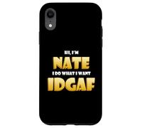 Carcasa para iPhone XR Nate Costume Idgaf Funny Meme Halloween Costume For Nathan