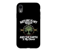 Carcasa para iPhone XR Nature Is My Religion Earth Is My Church Native American Day