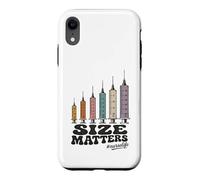Carcasa para iPhone XR Needle Size Matters Funny Nursing and Nurses