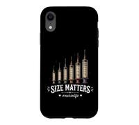 Carcasa para iPhone XR Needle Size Matters Funny Nursing and Nurses