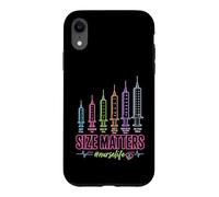 Carcasa para iPhone XR Needle Size Matters Funny Nursing and Nurses