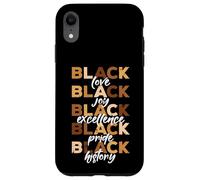 Carcasa para iPhone XR Negro Amor Alegría Excelencia Orgullo Historia Mes Mujeres Hombres Niños