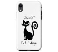Carcasa para iPhone XR Negro Gato Lindo Divertido Diciendo Que La Gente No Hoy No