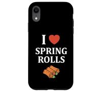 Carcasa para iPhone XR Nem Food Funny Simple Quote I Love Spring Rolls