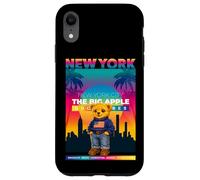 Carcasa para iPhone XR New York City NY Teddy Bear - Urban Bear with American Style