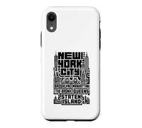 Carcasa para iPhone XR New York City Skyline T Shirt NYC Boroughs Vintage Graphic