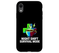 Carcasa para iPhone XR Night Shift Survival Mode Nurse Medical Coffee