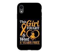 Carcasa para iPhone XR Niña luchó y ganó 4 años sin cáncer Leucemia Kid Warrior