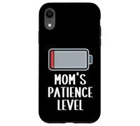 Carcasa para iPhone XR Nivel de Paciencia de mamá batería agotada Divertido Diciendo Linda mamá