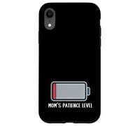Carcasa para iPhone XR Nivel de Paciencia de mamá batería agotada Divertido Diciendo Linda mamá