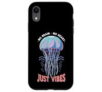 Carcasa para iPhone XR No Brain No Heart Just Vibes Medusa Océano Animal