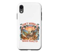 Carcasa para iPhone XR No Quiero IR a Donde la Gente Vaya Divertidas Vacaciones introvertidas