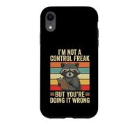 Carcasa para iPhone XR No Soy un Monstruo del Control Mapache Diversión Haciéndolo Mal Sarcástico