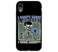 Carcasa para iPhone XR No Tengo Sexo Tengo Ansiedad Divertido Esqueleto