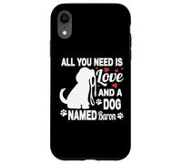 Carcasa para iPhone XR Nombre de Perro Personalizado Baron Cute Dog Pet Lover